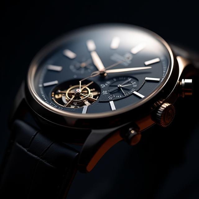 Automatic watch with open balance wheel